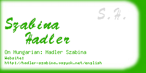 szabina hadler business card